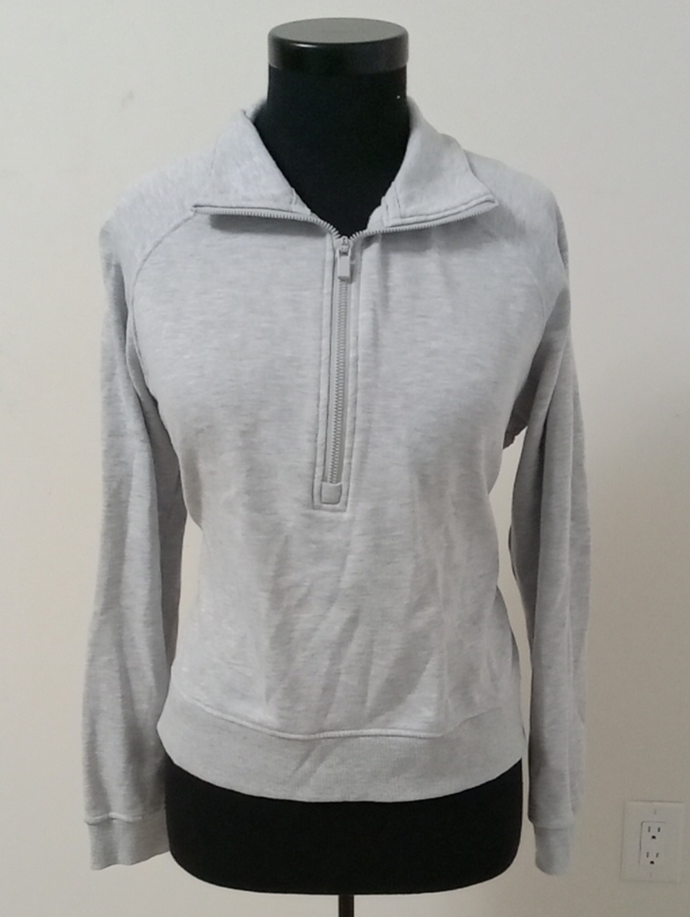 90 Degree By Reflex Light Gray Quarter-Zip Pullover